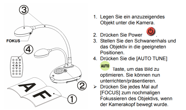 Bedienung